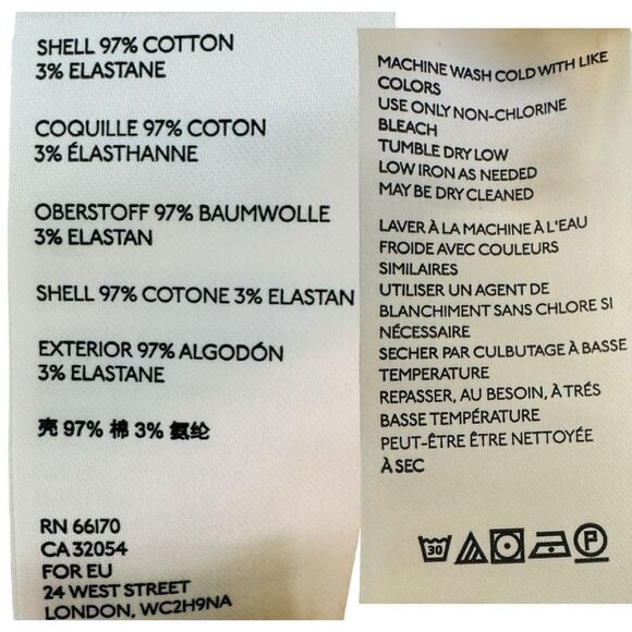 Anthropologie Women's Cream Pleated Cropped Straight Leg Trousers Size 26 - Picture 9 of 10